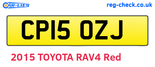 CP15OZJ are the vehicle registration plates.