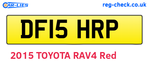DF15HRP are the vehicle registration plates.