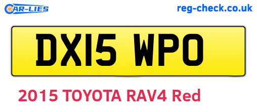 DX15WPO are the vehicle registration plates.