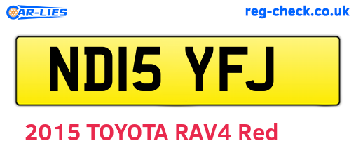 ND15YFJ are the vehicle registration plates.