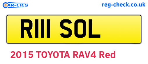 R111SOL are the vehicle registration plates.