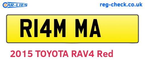 R14MMA are the vehicle registration plates.