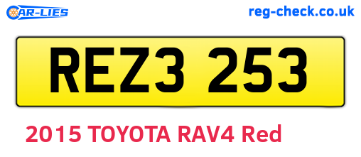 REZ3253 are the vehicle registration plates.