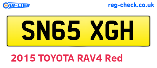 SN65XGH are the vehicle registration plates.