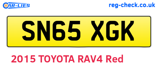 SN65XGK are the vehicle registration plates.