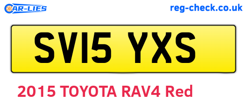 SV15YXS are the vehicle registration plates.