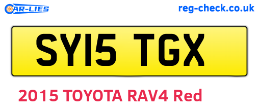 SY15TGX are the vehicle registration plates.