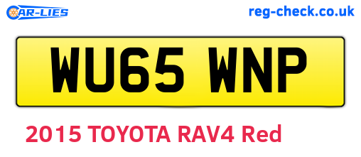 WU65WNP are the vehicle registration plates.