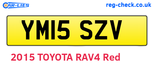 YM15SZV are the vehicle registration plates.