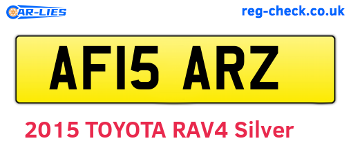 AF15ARZ are the vehicle registration plates.
