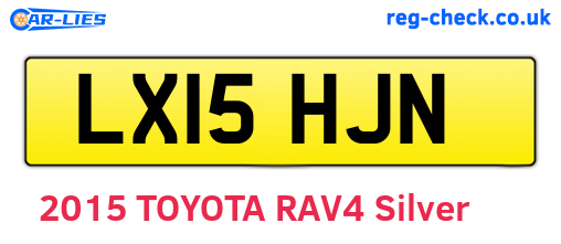LX15HJN are the vehicle registration plates.
