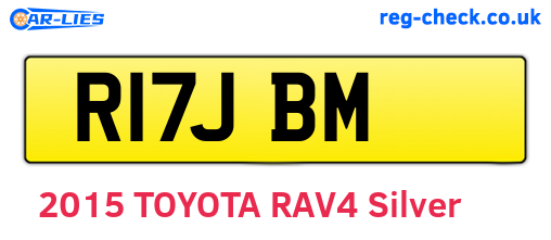 R17JBM are the vehicle registration plates.