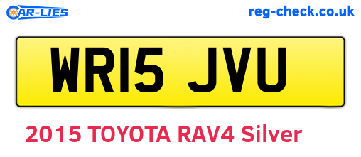 WR15JVU are the vehicle registration plates.