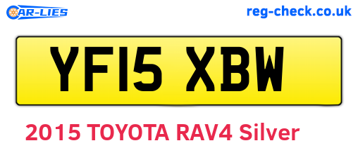 YF15XBW are the vehicle registration plates.