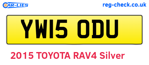 YW15ODU are the vehicle registration plates.
