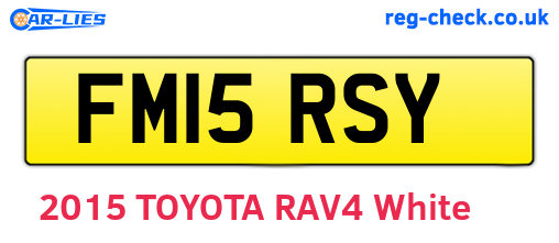 FM15RSY are the vehicle registration plates.