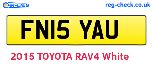 FN15YAU are the vehicle registration plates.