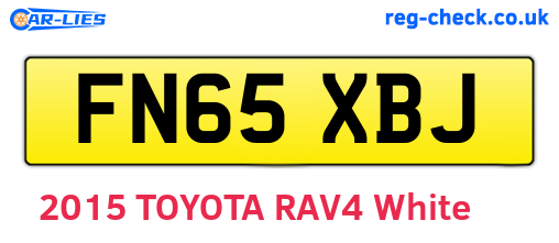 FN65XBJ are the vehicle registration plates.