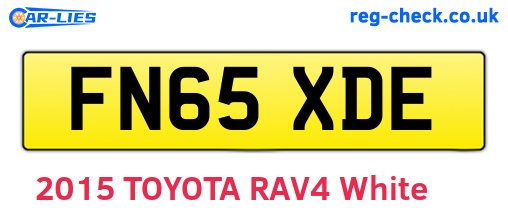 FN65XDE are the vehicle registration plates.