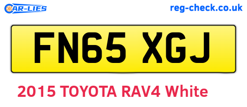 FN65XGJ are the vehicle registration plates.