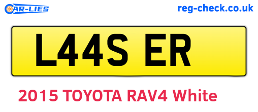 L44SER are the vehicle registration plates.