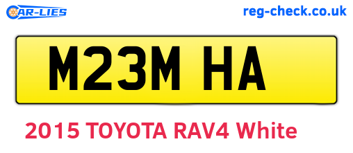 M23MHA are the vehicle registration plates.
