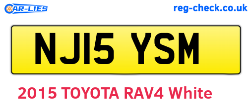 NJ15YSM are the vehicle registration plates.