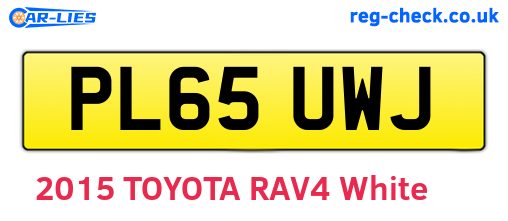 PL65UWJ are the vehicle registration plates.