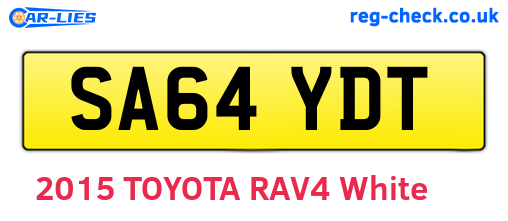 SA64YDT are the vehicle registration plates.