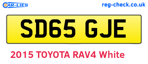 SD65GJE are the vehicle registration plates.