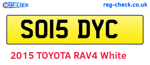 SO15DYC are the vehicle registration plates.
