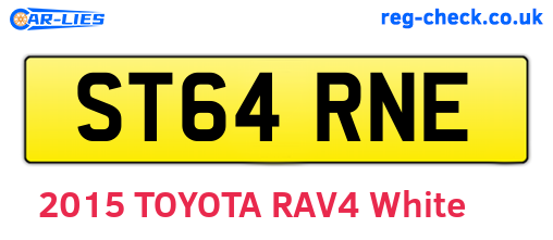 ST64RNE are the vehicle registration plates.