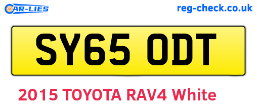 SY65ODT are the vehicle registration plates.
