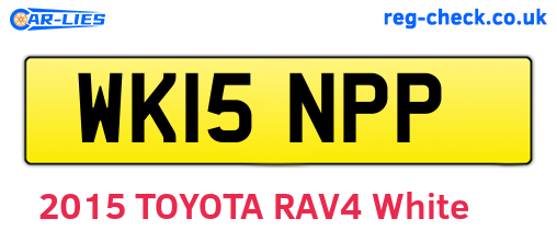 WK15NPP are the vehicle registration plates.