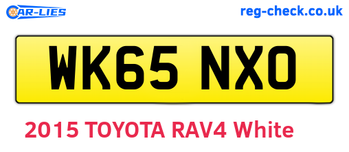 WK65NXO are the vehicle registration plates.