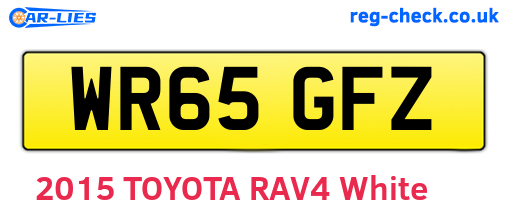 WR65GFZ are the vehicle registration plates.