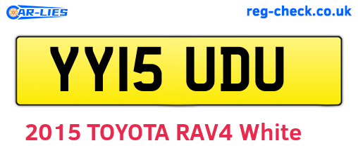 YY15UDU are the vehicle registration plates.