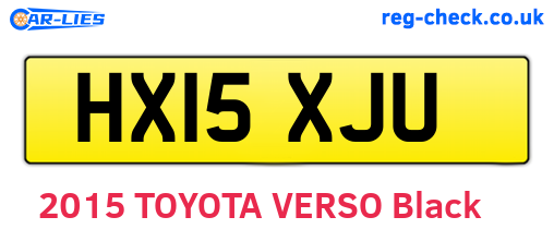 HX15XJU are the vehicle registration plates.