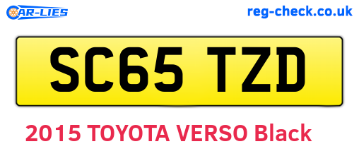 SC65TZD are the vehicle registration plates.