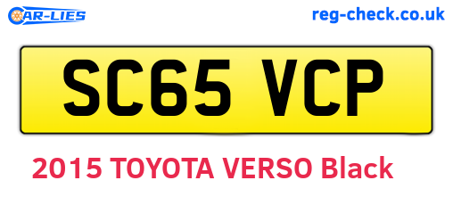 SC65VCP are the vehicle registration plates.