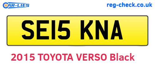 SE15KNA are the vehicle registration plates.