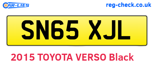 SN65XJL are the vehicle registration plates.