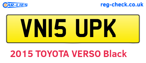 VN15UPK are the vehicle registration plates.