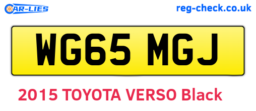 WG65MGJ are the vehicle registration plates.
