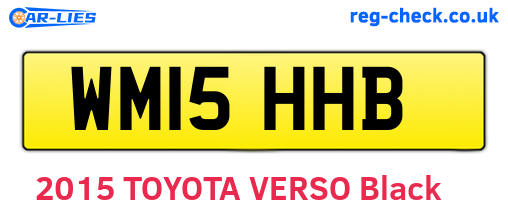 WM15HHB are the vehicle registration plates.