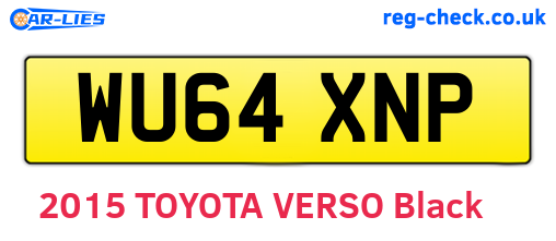 WU64XNP are the vehicle registration plates.