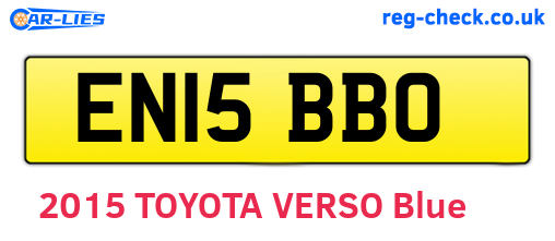 EN15BBO are the vehicle registration plates.