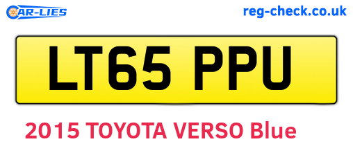LT65PPU are the vehicle registration plates.