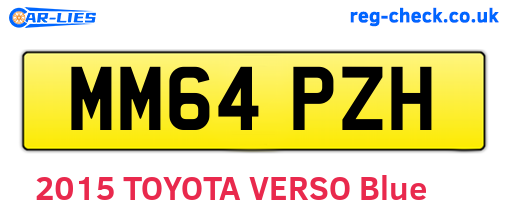 MM64PZH are the vehicle registration plates.