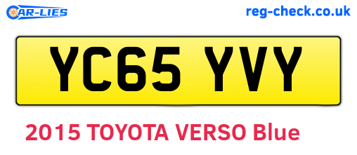 YC65YVY are the vehicle registration plates.
